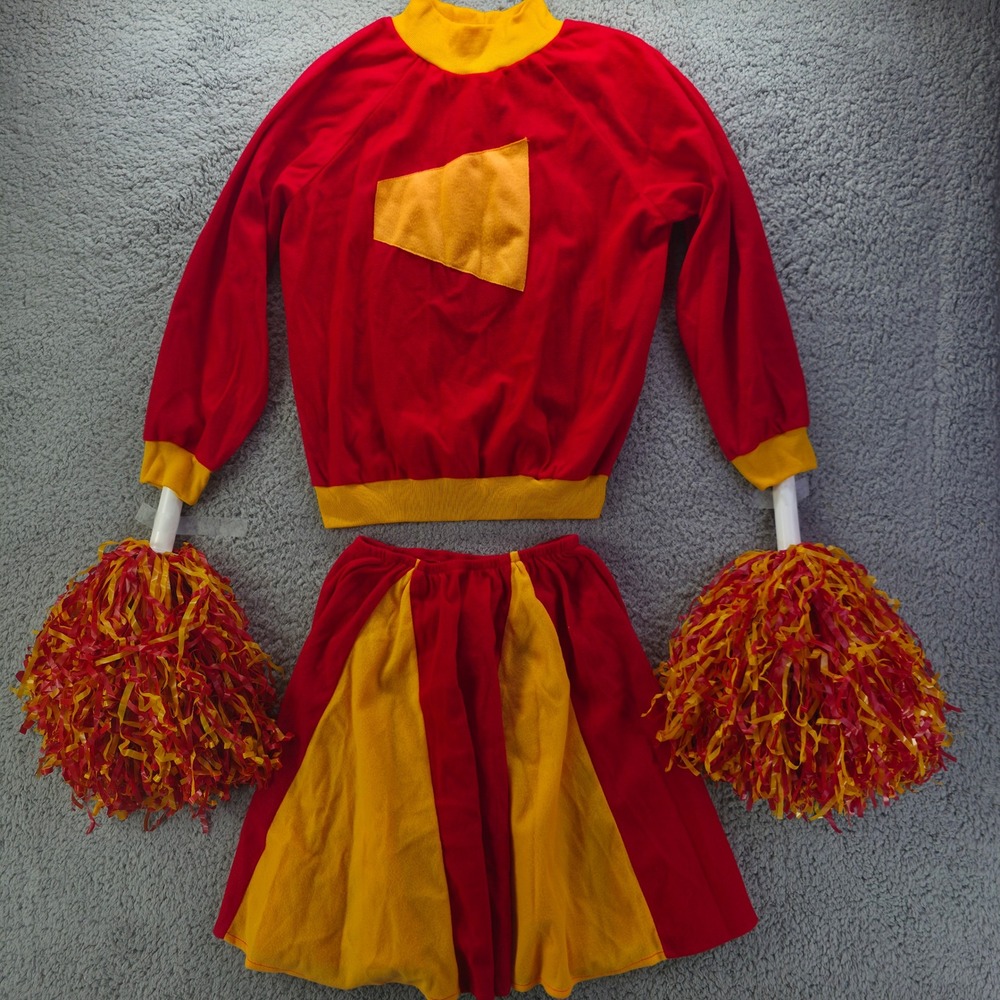 Vintage California Costume Collections Kids Cheerleader Outfit Chiefs Large